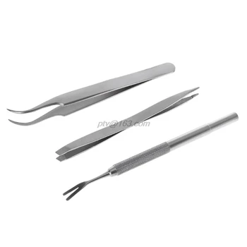 

Pet Cat Dog Tick Remover Tool Stainless steel Pet Fleas Lice Tweezers Clip Set