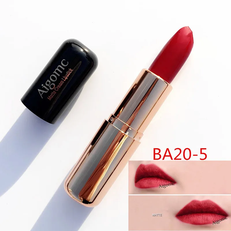 6 Color Lipstick Matte Pumpkin Earthy Color Red Waterproof Moisture Not Remove Lip Makeup