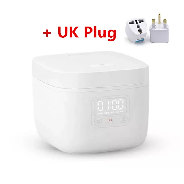 Add UK adapter Xiaomi Electric Rice Cooker 1.6L 400W Alloy Mini Multicooke APP WiFi Intelligent Appointment LED Display Kitchen Appliances - Цвет: Add UK adapter