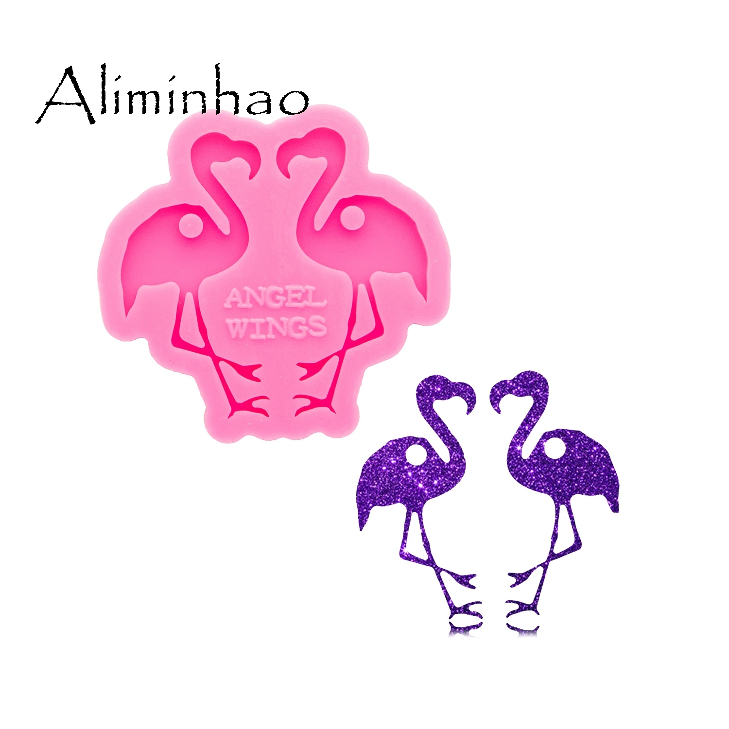 DY0629 Super Glossy Flamingo Shape Earrings Silicone Mold Epoxy Craft Resin Molds DIY Handmade Jewelry | Дом и сад
