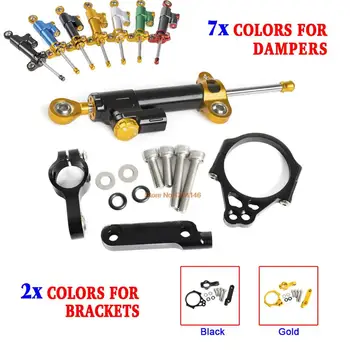 

Motorcycle CNC Steering Damper Stabilizer With Bracket Mounting For Kawasaki VERESYS 1000 2016 2015 2014 2013 2012 Accessories