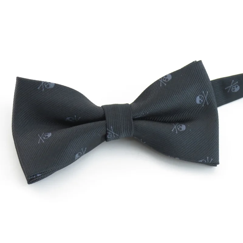 Элегантный Для мужчин Череп жаккардовые платки носовые бабочкой Свадебные Бизнес полиэстерный Карманный полотенце для сундуков платки с галстуком-бабочкой - Цвет: Bow Tie