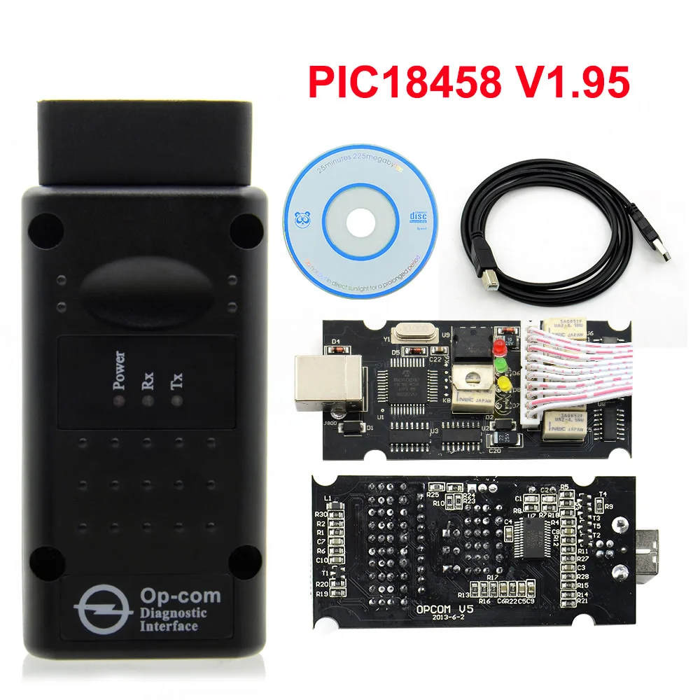 OPCOM 1,65 1,70 V1.78 1,95 1,99 для Opel диагностический сканер OP COM V1.59 CANBUS OP-COM OBD2 супер сканер - Цвет: OP-COM V1.95