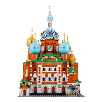 

1298Pcs MOC 1:400 Street View Series St.Petersburg Small Particle DIY Assembly Building Blocks Model Gift For Over 8