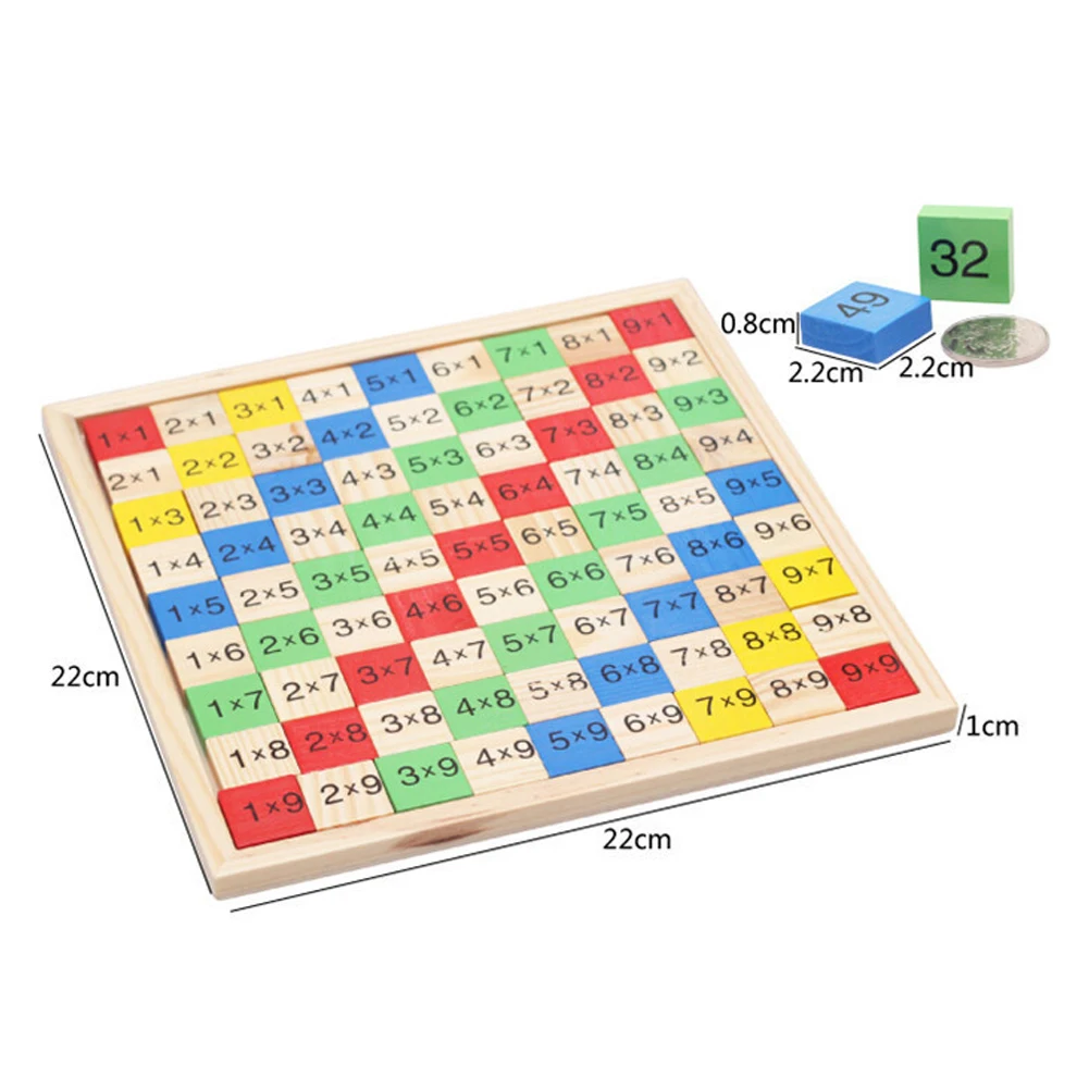 Математический подарок, развивающий аксессуар для игры в мозги, мультииспользование, таблица размножения, деревянная развивающая игрушка