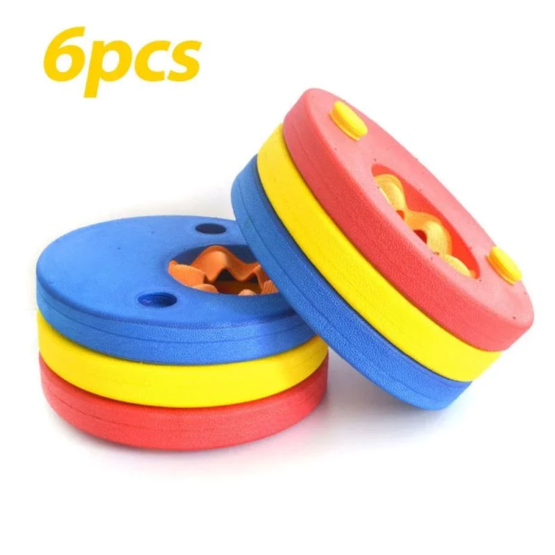 

6Pcs EVA Foam Swim Discs Arm Bands Floating Sleeves Inflatable Pool Float Board, Children Baby Swimming Exercises Circles Rings