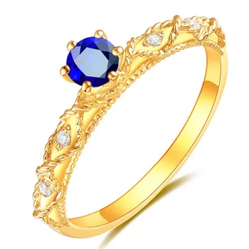 

Sapphire &Ruby &Emerald gemstones blue red crystal Rings for women femme 18k gold color zircon diamonds jewelry bijoux anillos