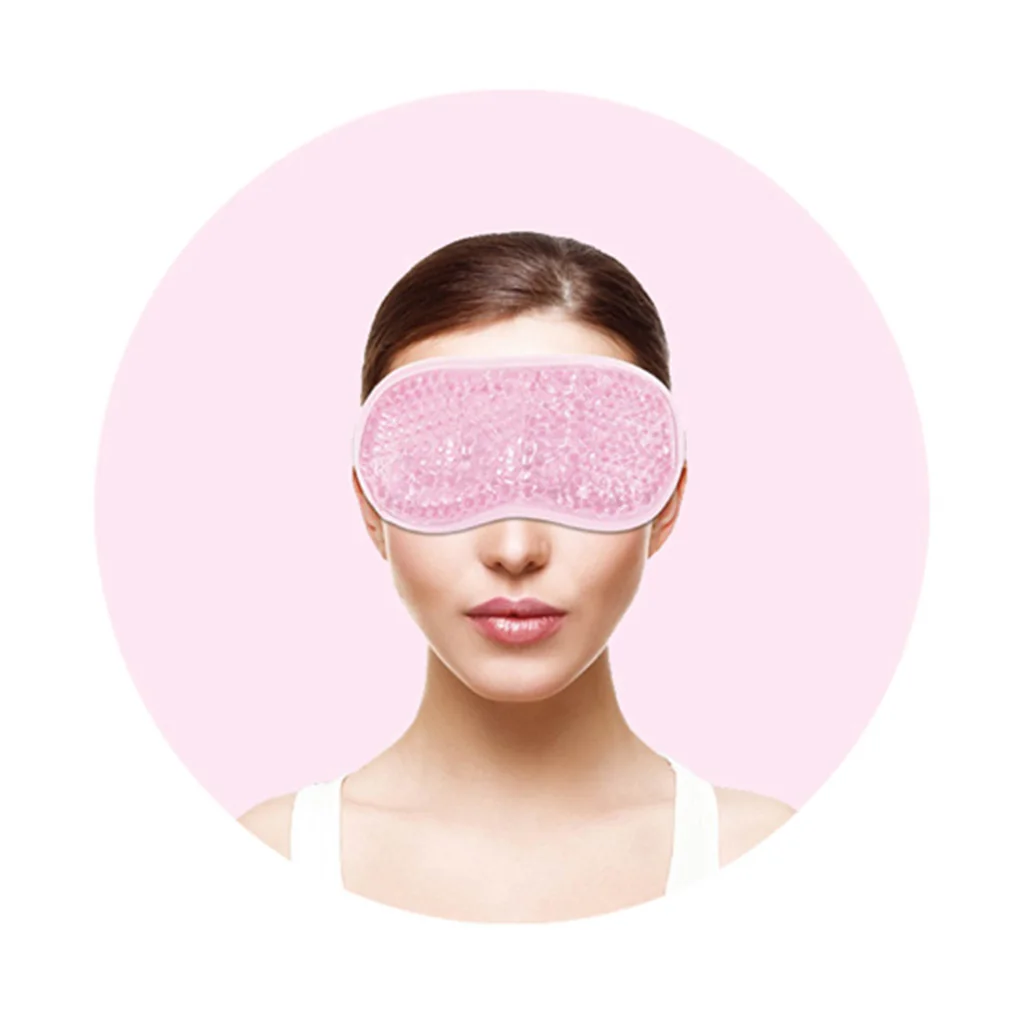 Reusable PVC Gel Beads Eye Mask Flexible Soothing Relaxing Sleeping Mask Ice Goggles for Hot Cold Therapy 2