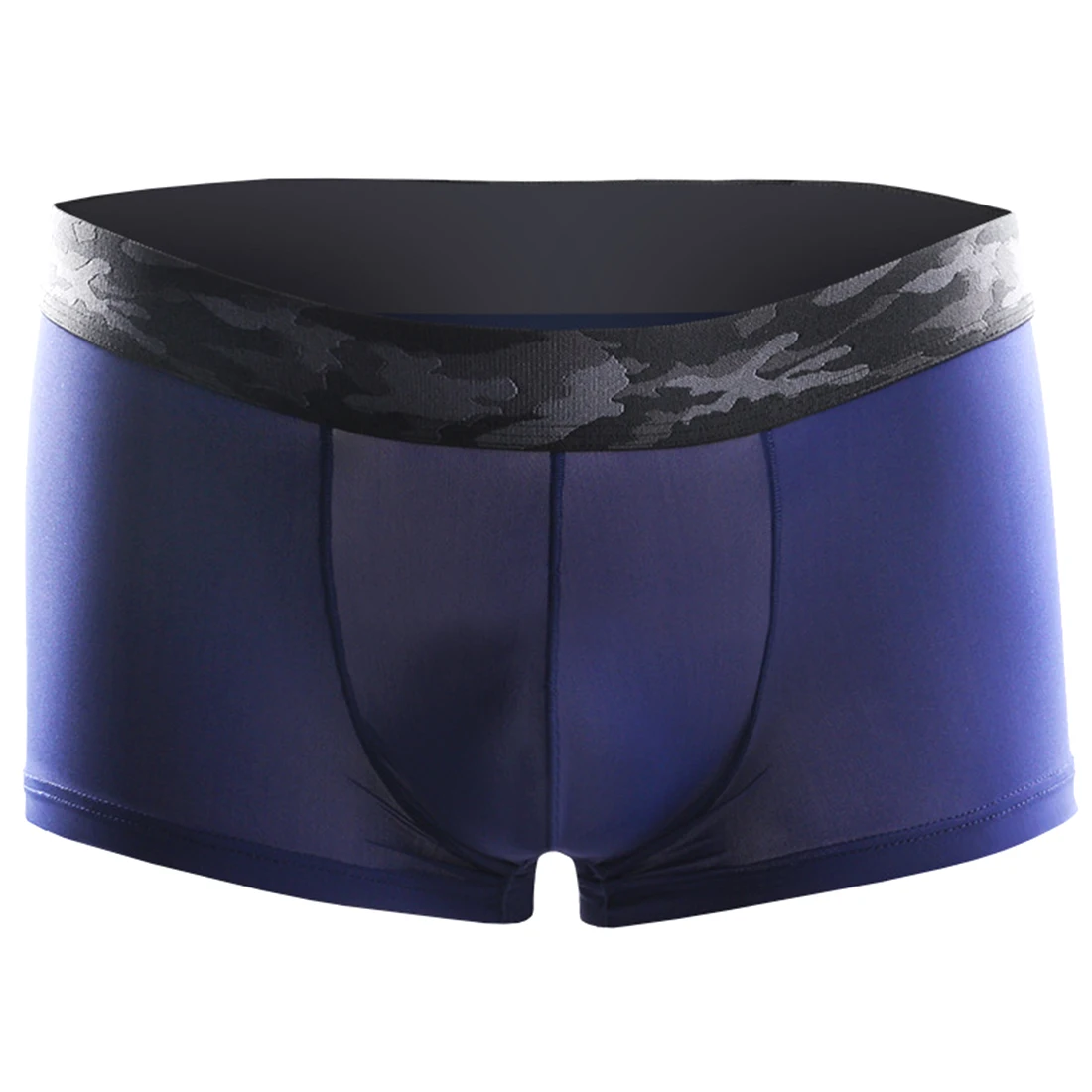 royal blue Дышащее цельное бесшовное нижнее белье Летние Боксеры Шорты Мужские трусы шелк льда Мужское нижнее белье Боксеры - Цвет: royal blue