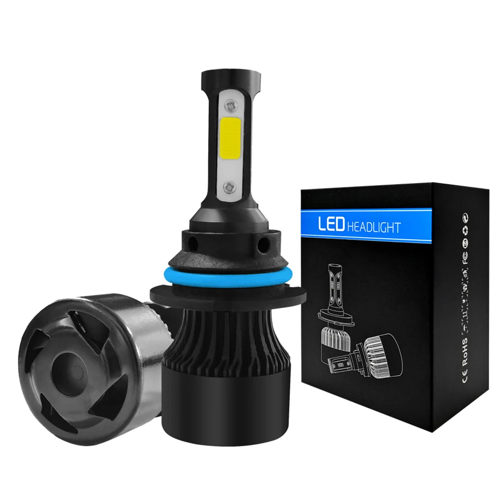 1 Pair 36W 6000K LED Headlight High Low Beam COB Light Bulb Car Hi/Lo Forward Lightbulb