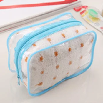

Transparent PVC Zipper Cosmetic Sport Bags Stripe Portable Waterproof Makeup Tool Storage Ladies Bag Swimming Bags