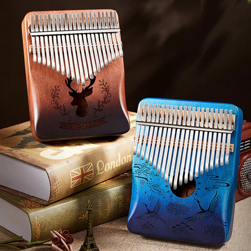 17 клавиш Kalimba большой палец пианино высокое качество твердая древесина пальцевое