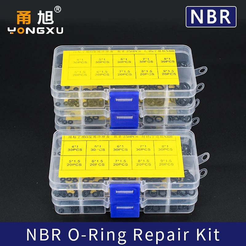 VMQ NBR 씰 링 실리콘 키트 두께 1/1.5mm 니트릴 고무 NBR O-링 가스켓 씰링 링 O 링 고무 키트 세트-.-