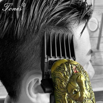 

Black and White with Pattern Iron Button 10 Pieces Limit Comb