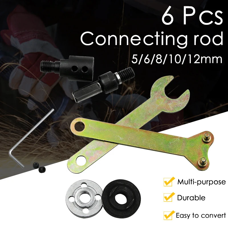 5/6/8/10 / 12mm drill spindle adapter grinding polishing shaft motor bench grinder saw connecting rod sleeve | Инструменты