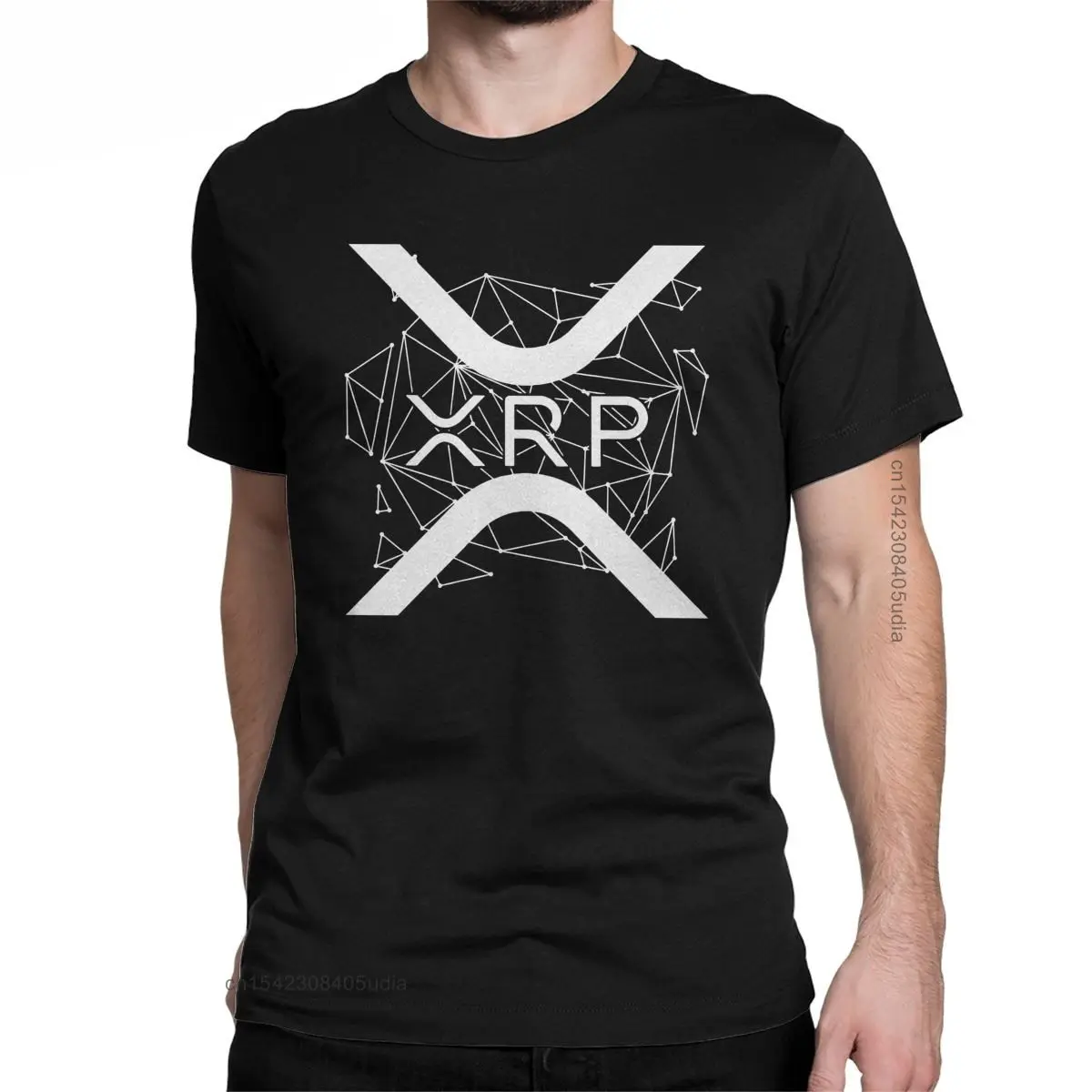 

Мужская футболка Ripple Xrp, Винтажная футболка из чистого хлопка с принтом криптовалюты, криптовалюты с коротким рукавом, футболка с круглым вырезом, уличная одежда