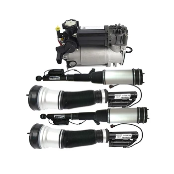 

5 PCS Front & Rear Air Struts + Air Suspension Compressor Pump For Mercedes Benz S-Class W220 2203205013,2203205113,2203200104