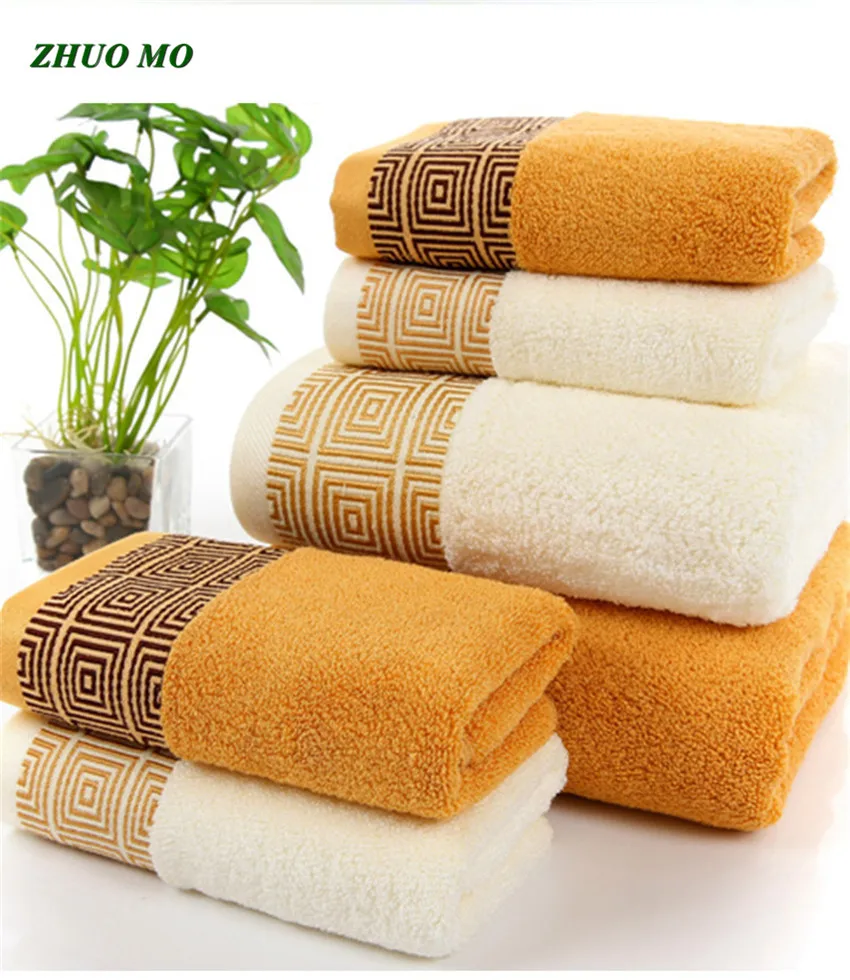 

ZHUO MO-Bamboo Fiber Face Towel, Bathroom Soft, Antibacterial, Small Face Towel, Fluffy Towels, 34x74cm, 110g, 2 Colors