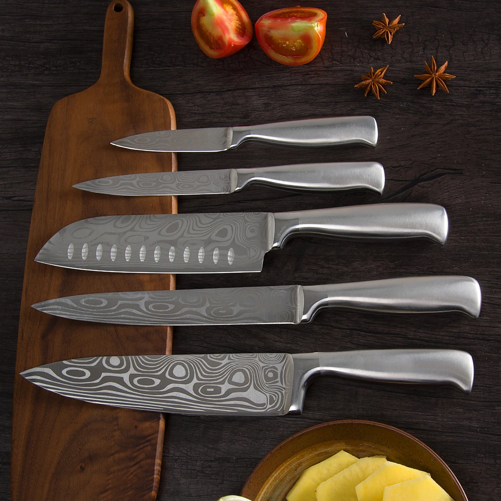 XYj набор кухонных ножей из нержавеющей стали нож для очистки овощей Santoku нарезки