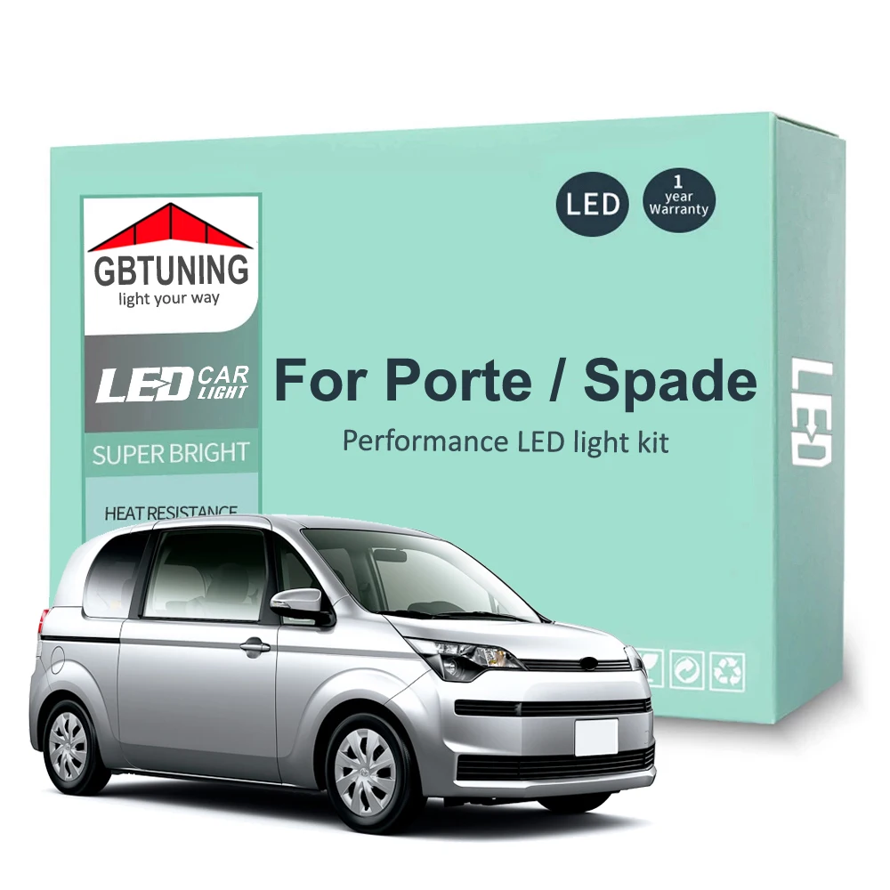 

Комплект светодиодных ламп для внутреннего освесветильник для Toyota Porte Spade 2004-2017 2018 2019 2020 2021