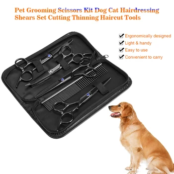

7Pcs/Set Professional Salon Barber Scissors Hairdressing Shears Haircut Tool Kit with Comb for Pet Grooming Hair Styling