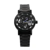 Men's Watch Mechanical Watch Black Steel Brand Hollow Skeleton Dial Wristwatches reloj hombre zegarek damski часы мужские ► Photo 2/6