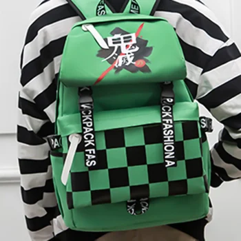 

Trendy Anime Backpacks Demon Slayer: Kimetsu no Yaiba Backpack Shoulders Bag School Bookbag Travel Bag