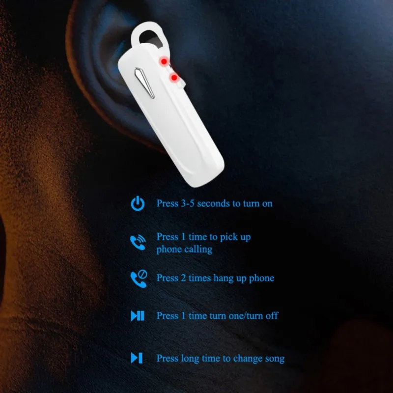 Гарнитура с одним ухом и Bluetooth наушники для вождения автомобиля беспроводная