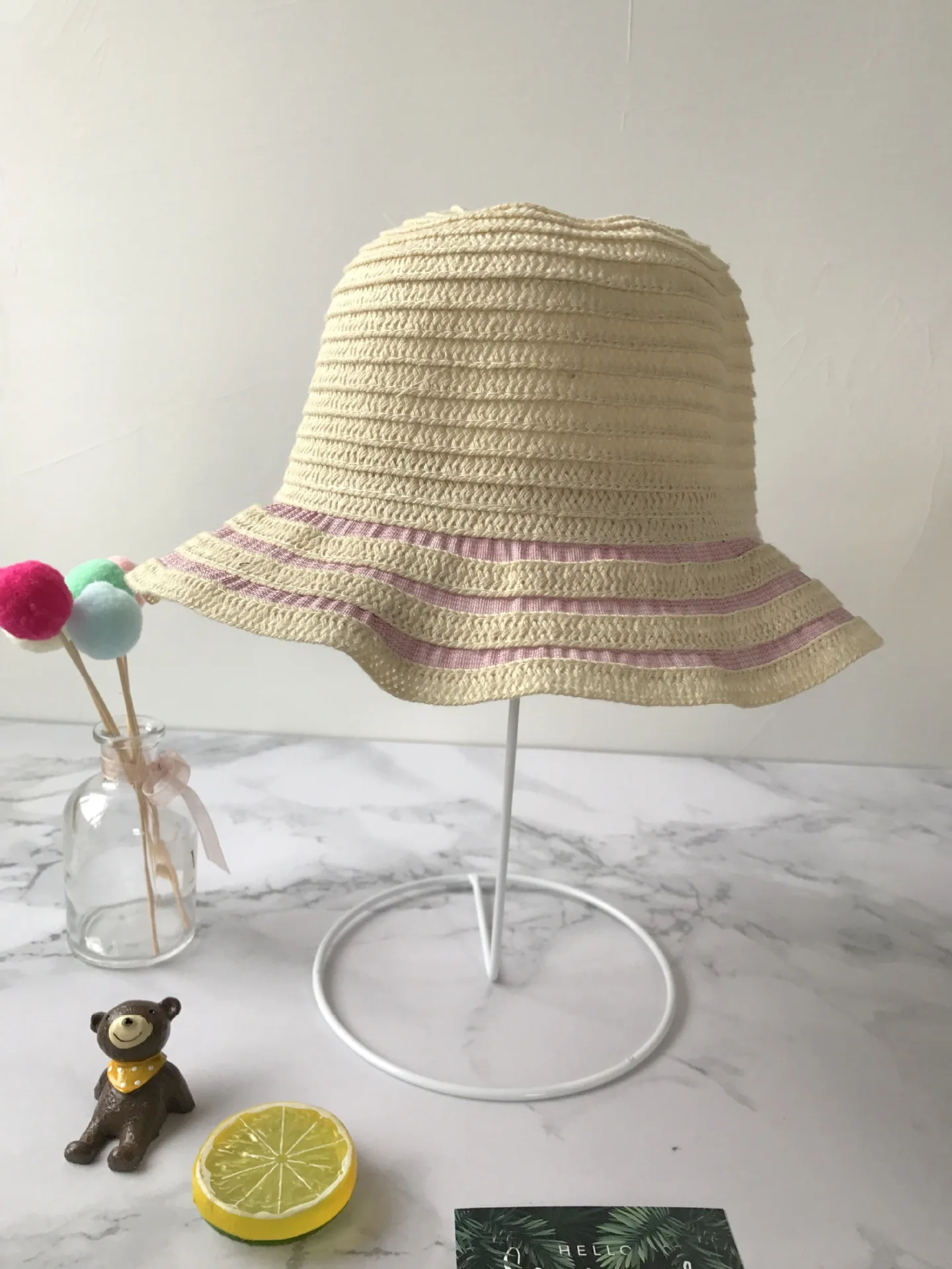 

Spring And Autumn Japanese-style Breathable Bay Hat Bucket Hat Cute 2-4-Year-Old CHILDREN'S Hat Summer Topee Bucket Hat