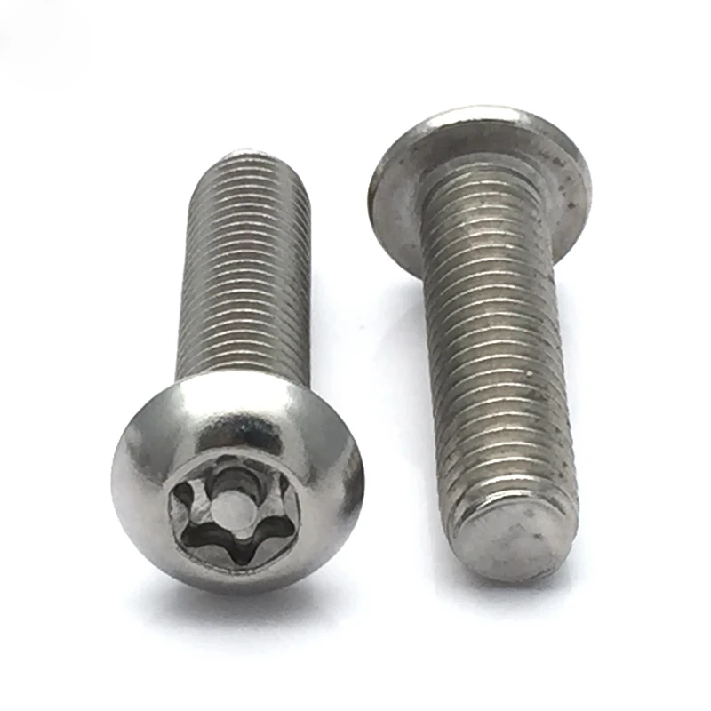 30pcs M4 Torx with column screws T&TX bolts round head plum socket screw six-lobe slot bolt stainless steel 6mm-45mm long