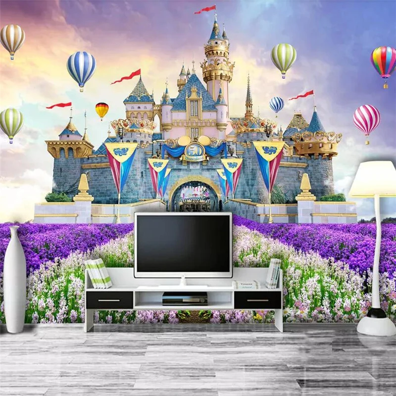 Beibehang-HD-Castle-Fairyland-Children-s-Room-3D-Wall-Custom-Large-Mural-Green-Wallpaper-papel-de (2)