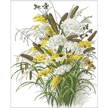 

Summer bouquet patterns Counted Cross Stitch 11CT 14CT 18CT DIY Chinese Cross Stitch Kits Embroidery Needlework Sets