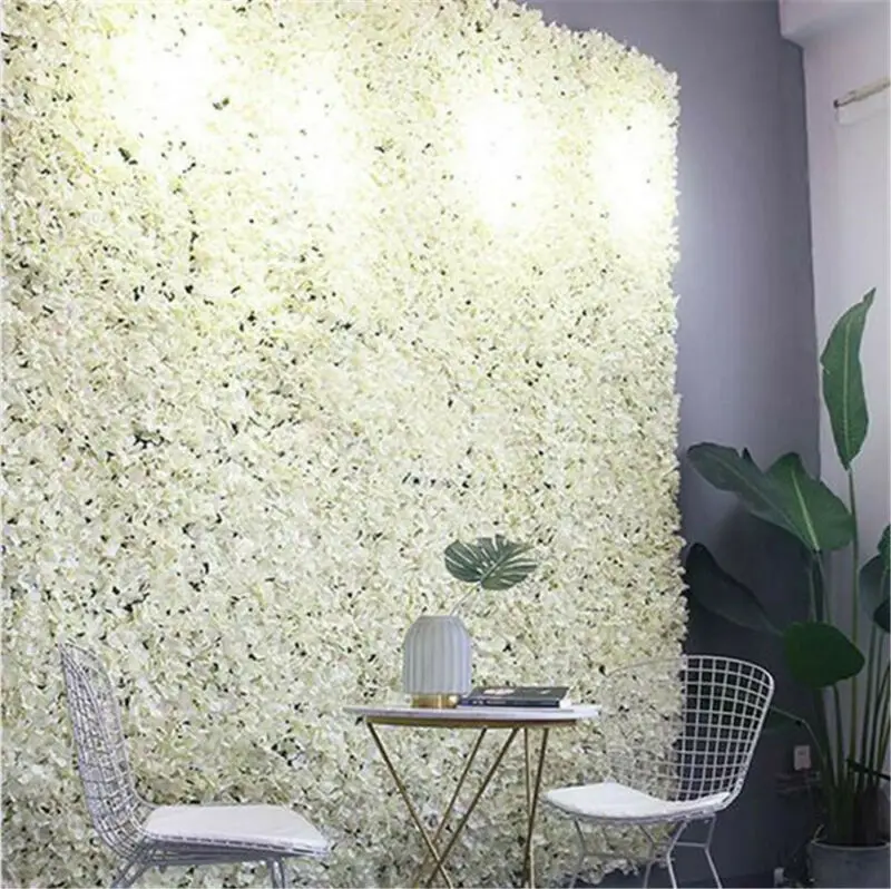 Artificial Fake Flower Hydrangea Wall Panel for Bouquet Wedding Party Home Decor