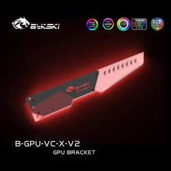BYKSKI – Support de carte graphique RGB pour ordinateur, 5V, 3 broches, A RGB/4V, 12 broches, DIY, acrylique 