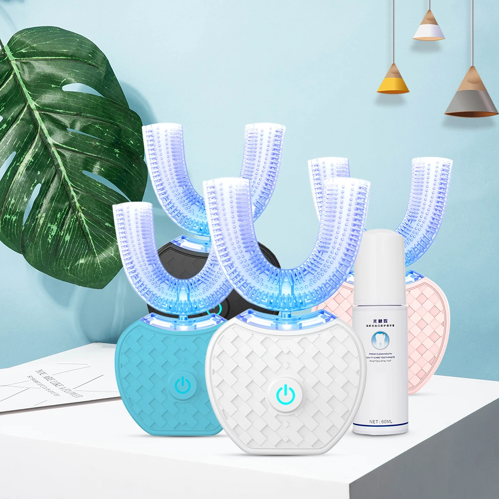 360 Degree Automatic Sonic Electric Toothbrush Ultrasonic Tooth Brush USB Rechargeable 4 Mode Teeth Cleaning 60ML Toothpaste 360 Degree Automatic Sonic Electric Toothbrush Ultrasonic Tooth Brush USB Rechargeable 4 Mode Teeth Cleaning 60ML Toothpaste