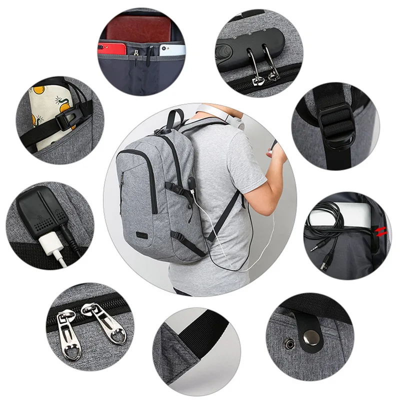 Hifuar рюкзак для мужчин, школьный, студенческий, Loptop Backbags для IPAD, подарок, USB рюкзак для путешествий, рюкзак Mochila Hombre, рюкзак для мужчин