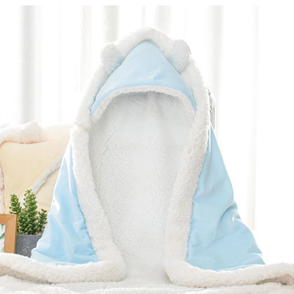Зимнее одеяло для маленьких мальчиков и девочек; Двухслойный флисовый спальный мешок для малышей; очень мягкий плюшевый спальный мешок для новорожденных; детское постельное белье