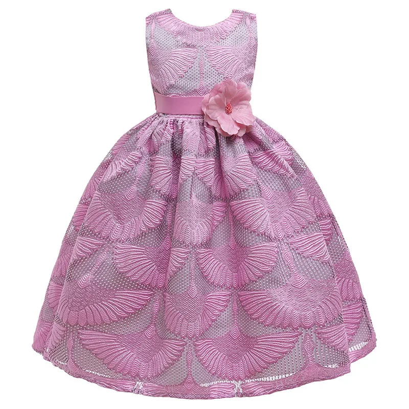 Платье для девочек с цветочной вышивкой рождественское платье для девочек от 4 до 14 лет, платья для свадебных торжеств Одежда для девочек