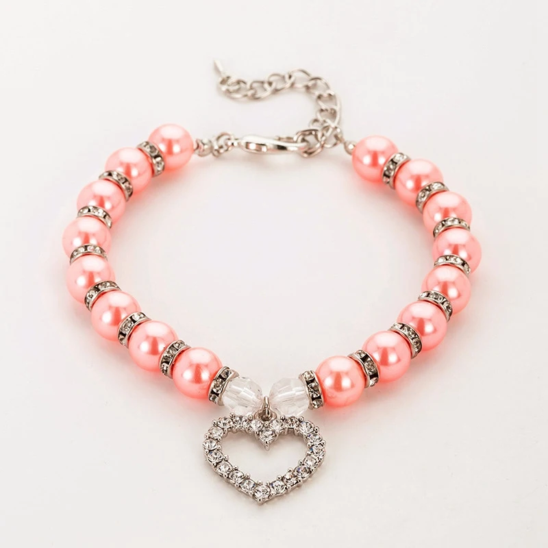 Style4 Pink Новинка, ошейник для собак, стразы, ожерелье для питомца, для щенка, кошки, красивые аксессуары для собак, милый ошейник для кошек для домашних животных на год, принадлежности - Цвет: Style4 Pink