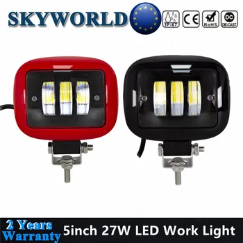 

SKYWORLD 2pcs 5inch Rectangle LED Work Light Angle Eyes Driving Light Bar Flood Offroad For 4WD SUV ATV Car Motorcycle Work Lamp