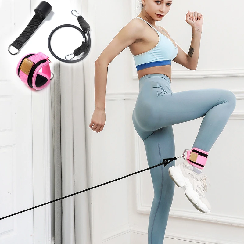 

Resistance Bands with Ankle Straps Cuff with Cable for Attachment Booty Butt Thigh Leg Pulley Strap Lifting Fitness Exercise