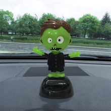 Украшение автомобиля Новинка на солнечных батареях танцы Хэллоуин качающиеся анимированные поплавок Танцующая Игрушка Декор автомобиля DIY персонализированные Car10* 6 см