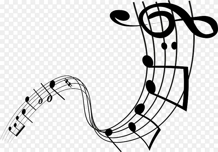 手绘跳动的音符素材图png图片素材免费下载 图片编号qvrmonkq Pngbag素材网