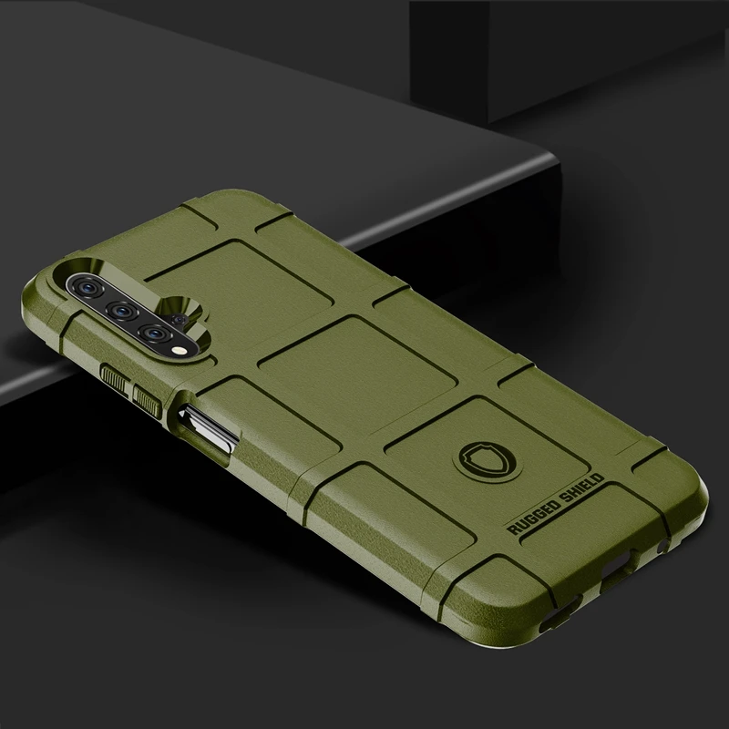 Army Green Military Armor Rugged Case For Honor 20 Pro Lite 20i V20 Silicone Rubber Cover |