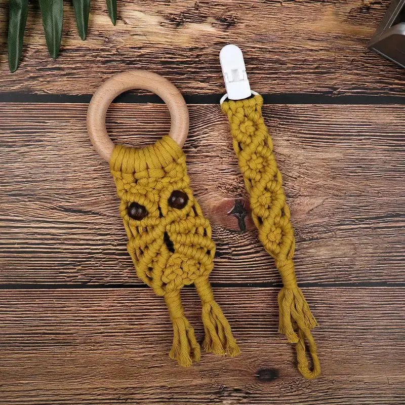 2 шт./компл. DIY ручной работы детская пустышка на цепочке с прищепкой, цепочка для пустышки для детей хлопковая накидка с кисточкой крючком новорожденных Прорезыватель для зубов жевательная игрушка