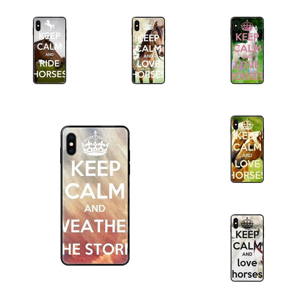 Профессиональный мягкий черный чехол из ТПУ с надписью Keep Calm Love Horse для Xiaomi Redmi Note 4