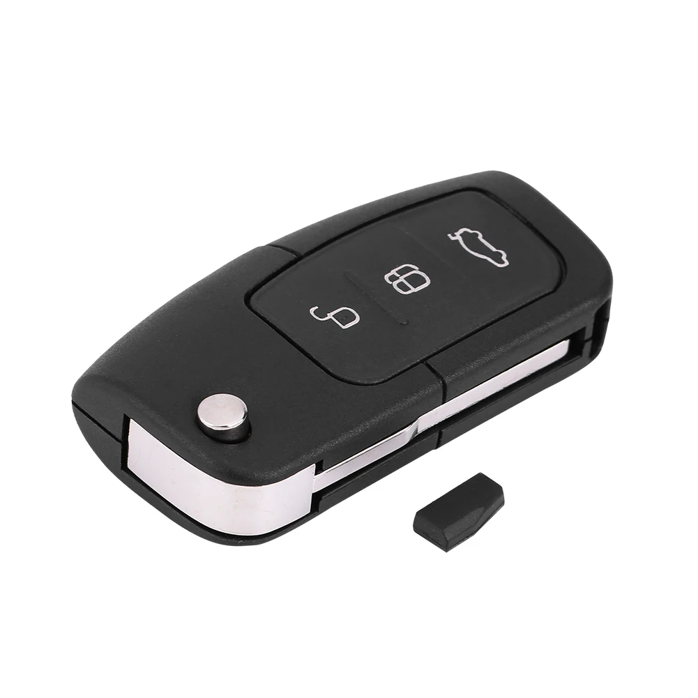 

433MHz 4D63 Chip 3 Buttons Flips Folding Remote Control Key for Ford Focus C Max S Max Galaxy Mondeo
