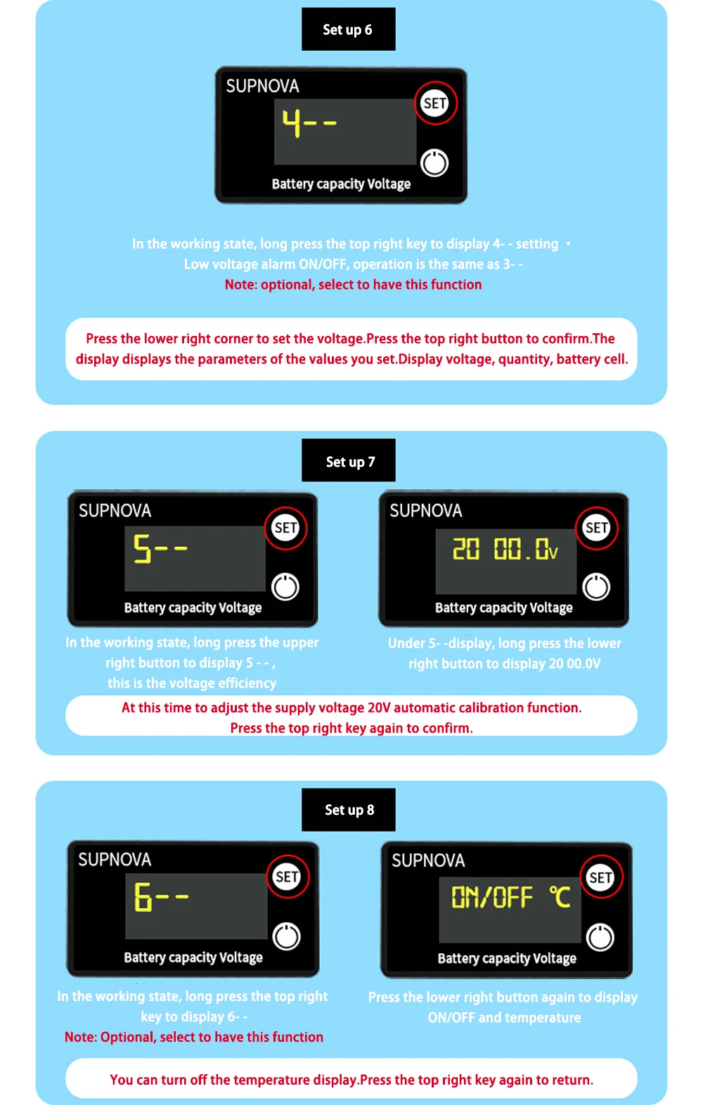 Battery Capacity Indicator DC 8V-100V Lead Acid Lithium LiFePO4 Car Motorcycle Voltmeter Voltage Gauge 12V 24V 48V 72V sound measuring instrument