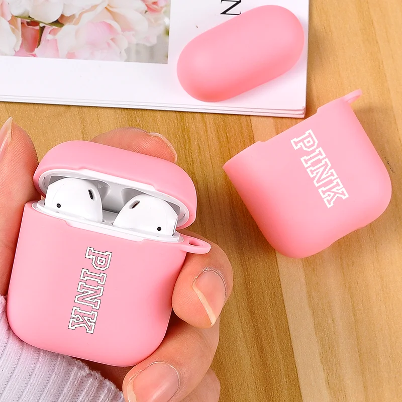 Bluetooth беспроводной Чехол для наушников, защитный чехол для Airpods NEW Victoria, ярко-розовый Жесткий ПК Аксессуары для Airpods, зарядная коробка