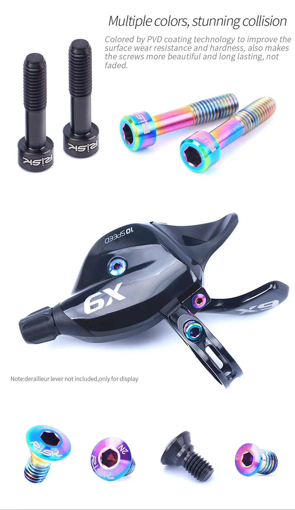 3 farben RISIKO велосипед переключения Bremshebel TC4 Titan Legierung Schraube люкс велосипед feur SRAM GX/Eagle/X9/X01/X01Eagle/XX1 Fahrrad S